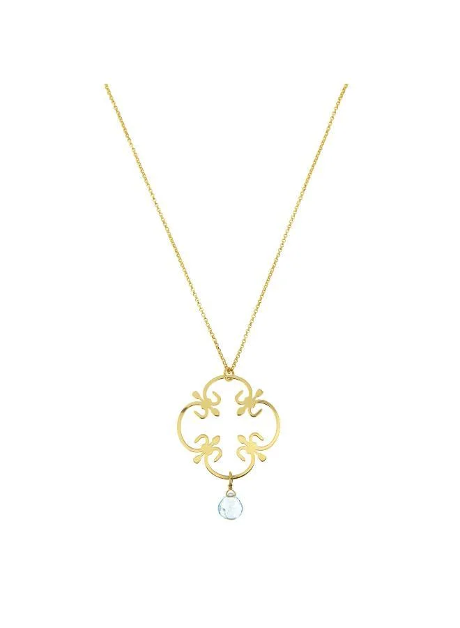 Guendalina Silver Necklace 2 Pcs Light Blue Topaz