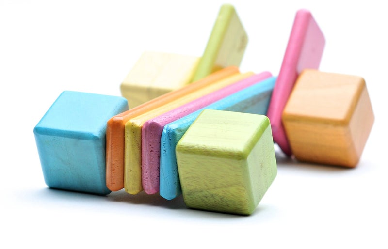 Tegu 26 Piece Tegu Discovery Magnetic Wooden Block Set,1-99 years old, Tints - Image 4