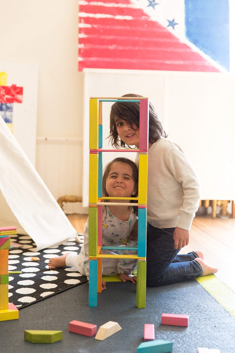 Tegu 26 Piece Tegu Discovery Magnetic Wooden Block Set,1-99 years old, Tints - Image 5