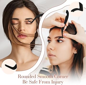 simarro 3 Pcs Eyelash Applicator Tool Set False Eyelashes Applicator Tool Remover Clip Professional Eyelashes Tweezers Curved Eyelash Eyebrow Curler for Beginners Makeup Artists Black - Image 4
