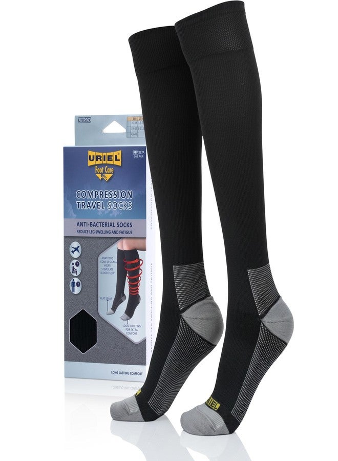 Uriel Compression Socks for Daily Walking, Travel, Standing, Graduated Compression Stockings for Men and Women, Breathable Support, Helps Reduce Swelling and Light Leg Comfort - Size Medium - Image 1