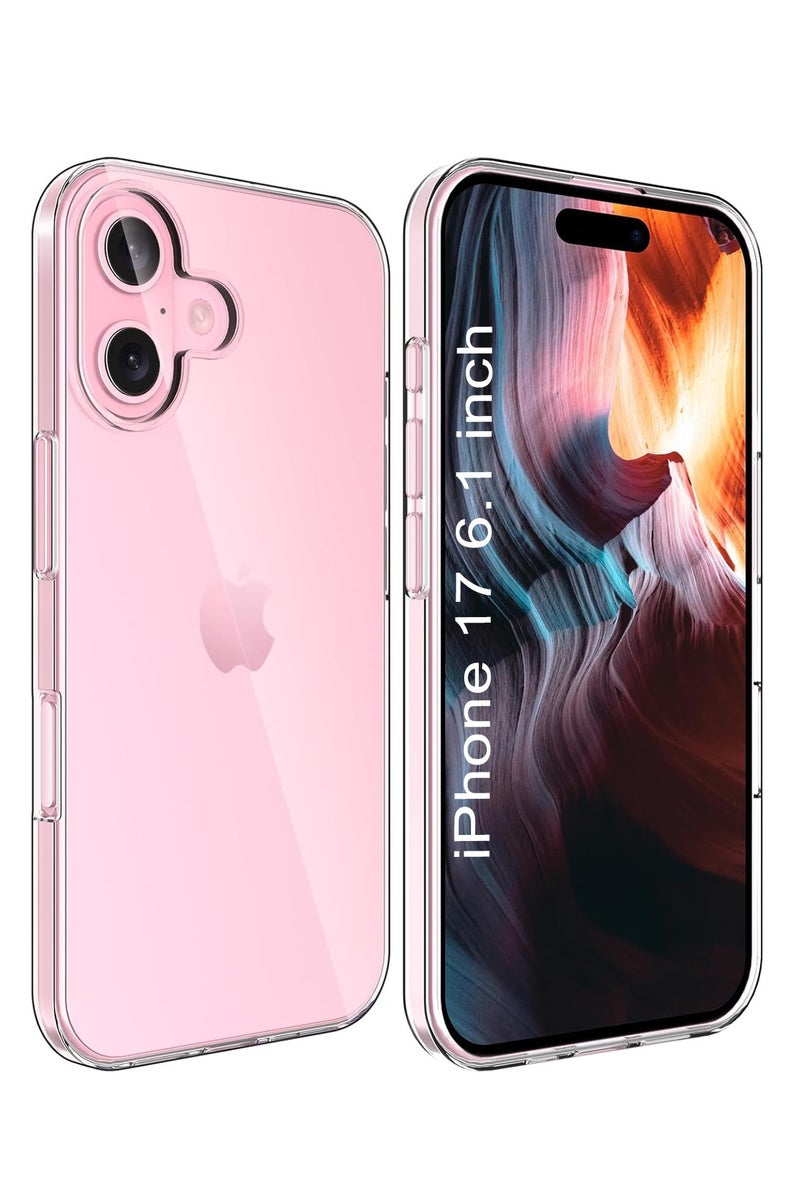 بورتوني حافظة آيفون 17 شفافة، نحيفة مقاومة للخدش ومضادة للسقوط، حافظة آيفون 17 مضادة للصدمات لهاتف آيفون 17 6.1 بوصة - Image 1