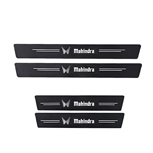 MULZI Car Door Sill Carbon Fiber Wrap PPF Film Anti Scratch Guard Protector Stickers Compatible for Scorpio, XUV 300/400/ 500/700/ 3XO/ 7XO, Bolero, Marazzo, KUV 100, Xylo, XES 9S, BE6, BE9 - Image 1