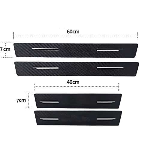 MULZI Car Door Sill Carbon Fiber Wrap PPF Film Anti Scratch Guard Protector Stickers Compatible for Scorpio, XUV 300/400/ 500/700/ 3XO/ 7XO, Bolero, Marazzo, KUV 100, Xylo, XES 9S, BE6, BE9 - Image 2