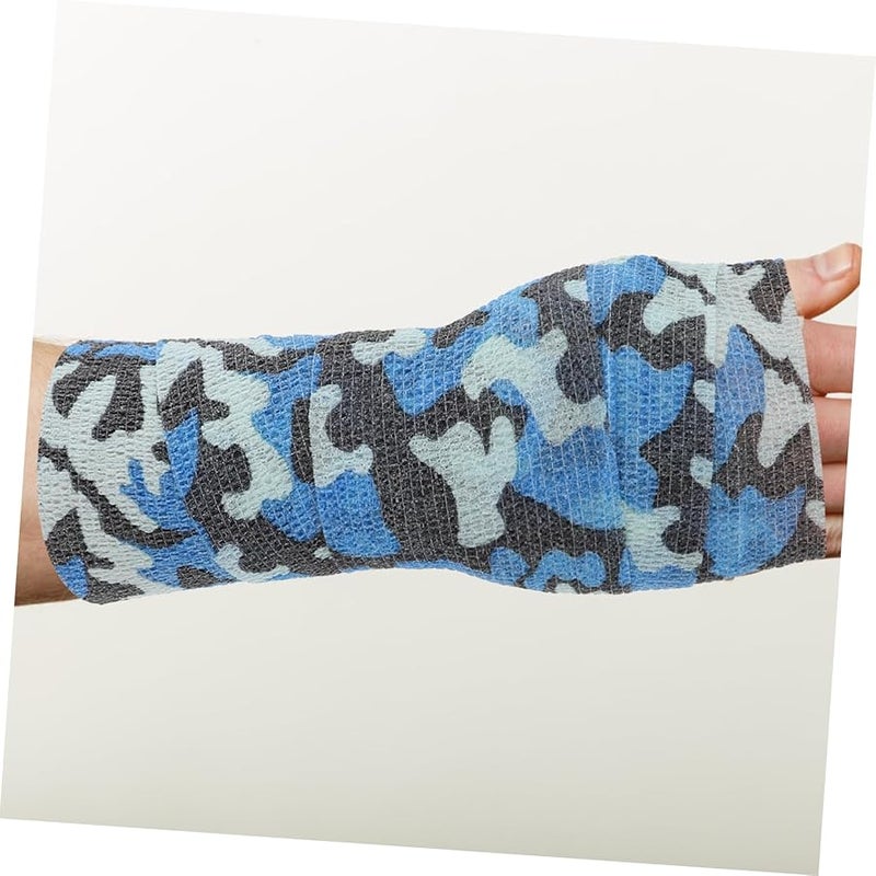 ضمادات الأصابع المرنة ذاتية اللصق 12 قطعة لفائف متماسكة غير منسوجة تمويه الجلد العميق - Image 5