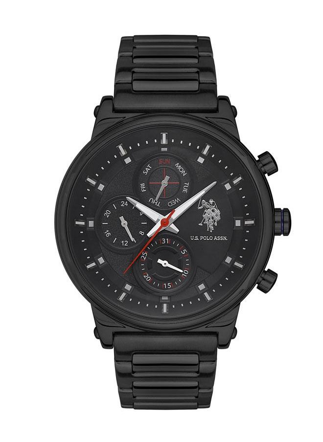 U.S. Polo Assn. Crossing Men's 46mm Chronograph Watch with Black Dial & Stainless Steel Band - USPA1000B-08  - Image 1