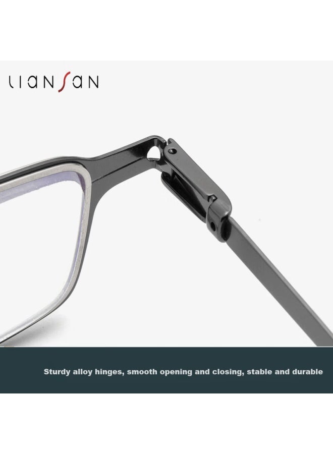 Fall in love Lianshang Folding Portable High-definition Presbyopic Gl For Men And Women Jd Self-operated Imported Reading Gl 024 Black 200 Degree - Image 2