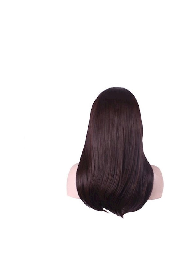 NIBEMINENT Long Curly Hair Wig Brown