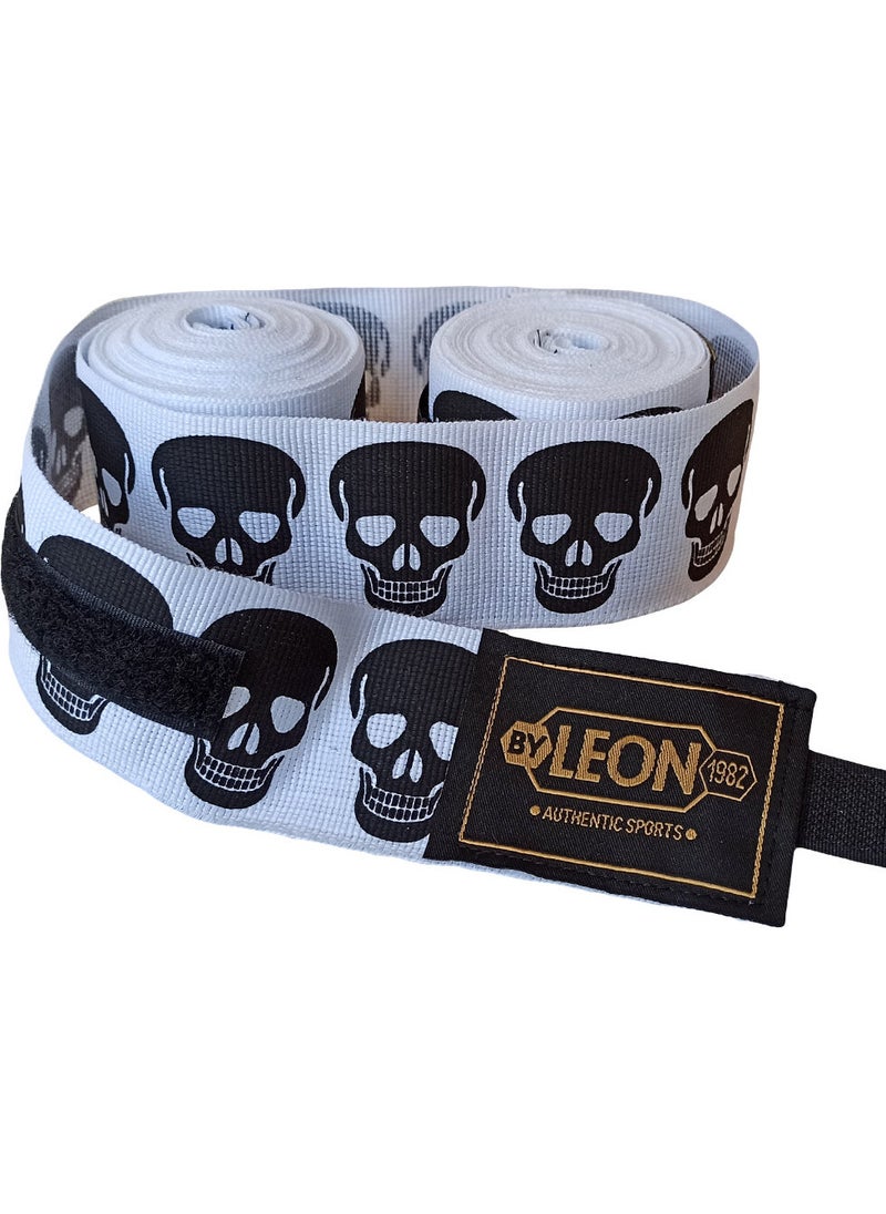 By Leon 1982 Leon Big Skulls Skull 5 Meters Boxing Bandage  - Image 4