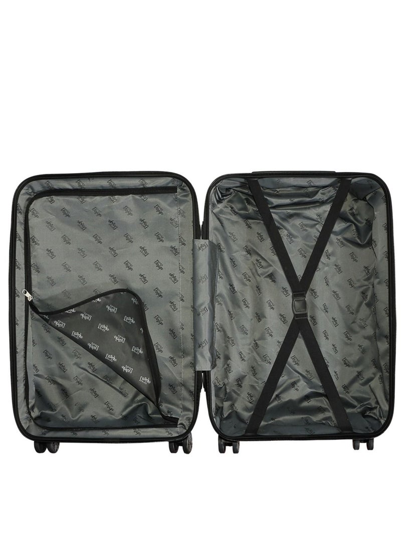 بيج ديزاين مجموعة حقائب السفر الصلبة من Biggdesign Moods Up، حقيبة سفر صلبة من مادة ABS بنسبة 100% مع عجلات دوارة 360 درجة، حقيبة سفر، نظام قفل TSA، خفيفة الوزن، 3 قطع، سعة حمل 20 - 30 - 45 كجم، أزرق فولاذي - Image 3