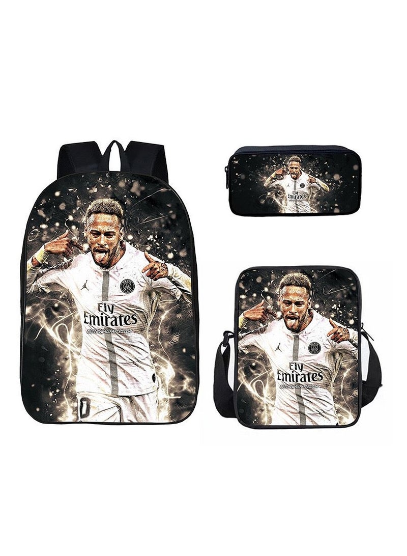 Student  Print Schoolbag Backpack 29*16*42CM + Shoulder Bag 19*6*23CM + Pencil Case 24*7*11CM Three-piece Set