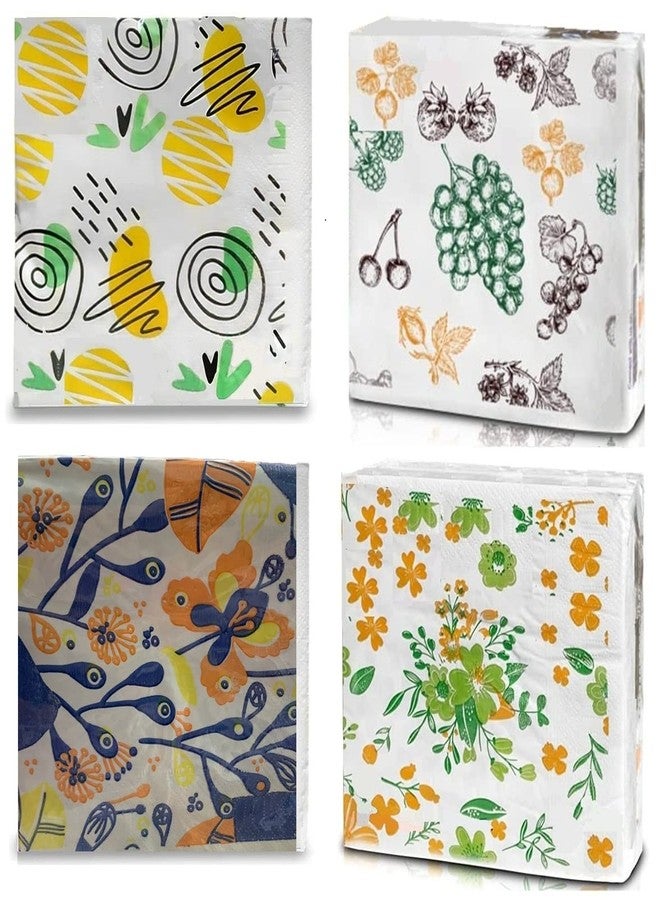 Magic Providers Soft Tissue Paper Napkins 3 Ply (33 X 33 cm) Pack of 2 Printed Tissues (100 Serviettes) | 3PLY Table Napkins | Anniversary/Birthday Party | Event Essential Different Design & Pattern - Image 1