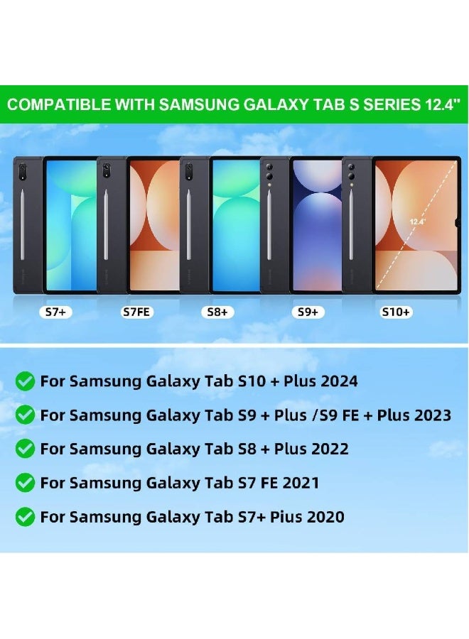 زومي غطاء لوحة مفاتيح لجهاز سامسونج جالاكسي تاب S10+ بلس / S9+ بلس / S9 FE+ بلس / S8+ بلس / S7+ بلس / S7 FE مع لوحة مفاتيح 12.4 بوصة على طراز ماجيك – حامل عائم بقوة مغناطيسية – لوحة مفاتيح بلمس متعدد مع لوحة تحكم - Image 2