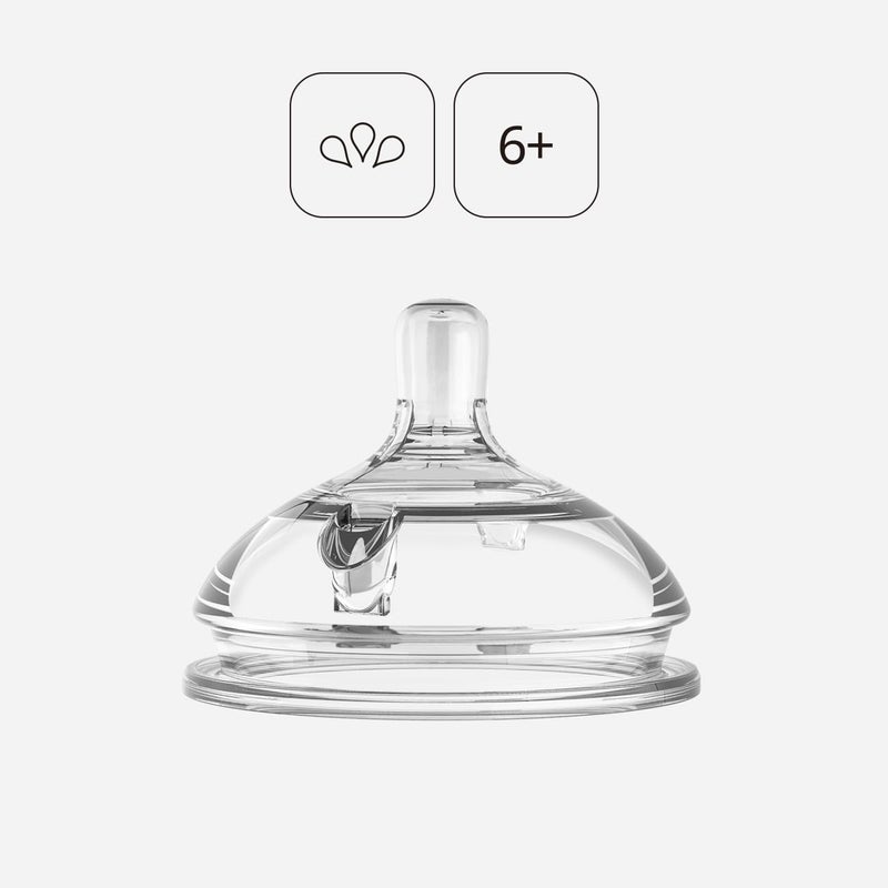 Comotomo Silicone Replacement Nipple, Fast Flow, 6+ Months, 2 Count - Image 2