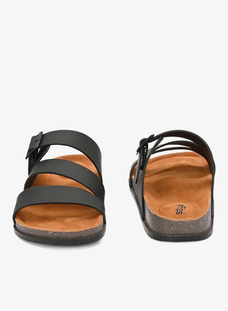 Styli Styli Platform Sole Double Band Buckle Detail Sandals