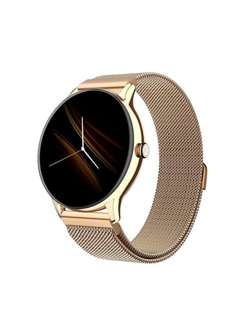 Noise Twist Go Bluetooth Calling Smart Watch for Women with Sleek Metal Dial, Glossy Finish, 1.39" Display, 100+ Watch Faces, IP68, Sleep Tracking, Voice Assistance, Upto 7 Days Battery (Gold Link)