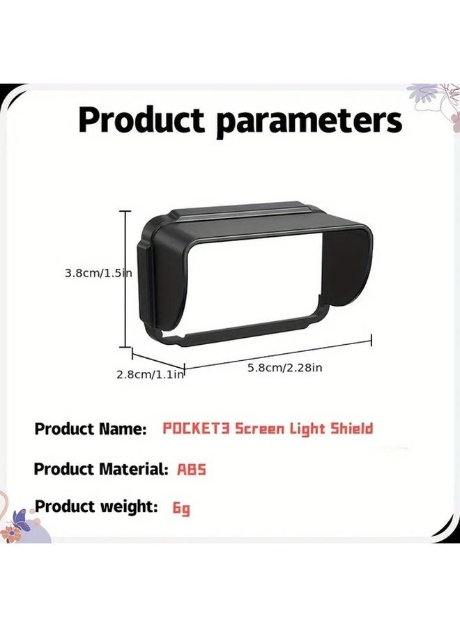 مجموعة DJI Osmo Pocket 3 لحماية العدسة (3 قطع) غطاء حماية الشاشة من الوهب وغلاف التظليل - Image 3