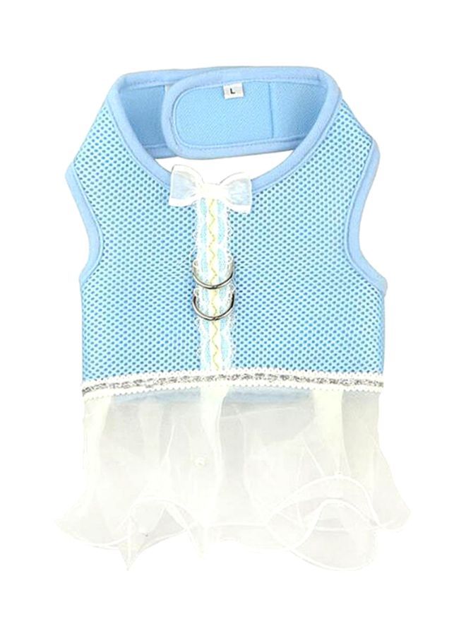 NIBEMINENT Short Skirt Tutu Harness Pet Dress Blue/White S