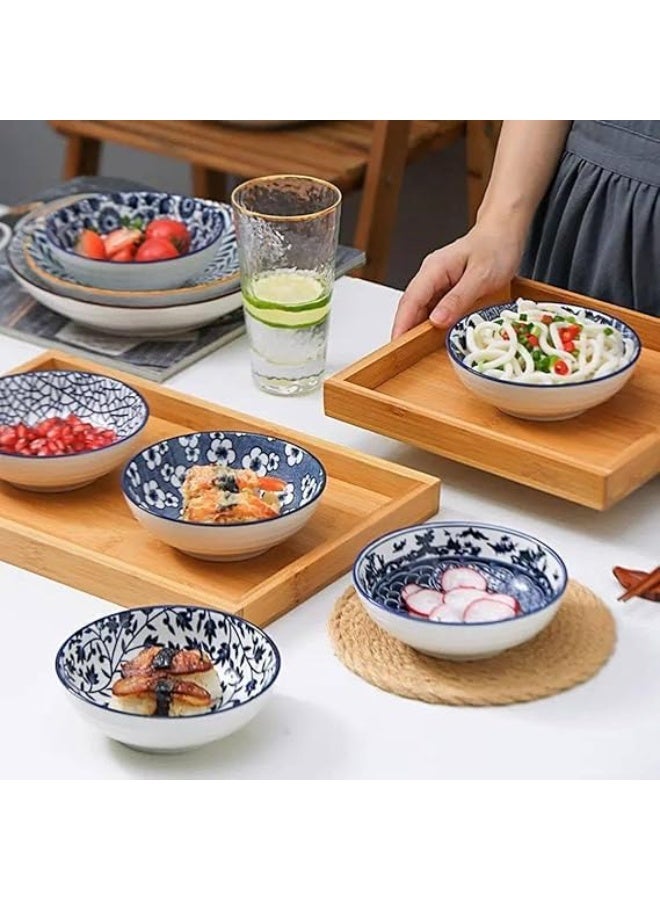 Ceramic Serving Bowls, Rice Bowl Dessert or Nuts Bowl Bohemia Pottery Bowls Porcelain Serving Bowls for Rice Cream Dessert 300ml Set of 4 - Image 4