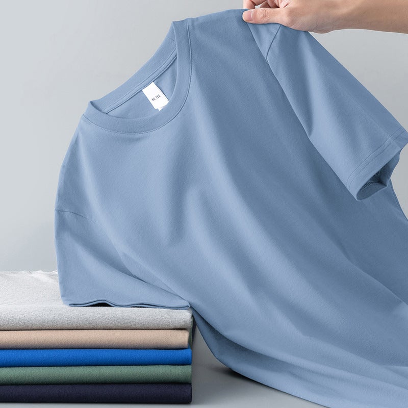 Summer Short Sleeve Casual Mens Tee Pure white 140 short sleeve - Image 3