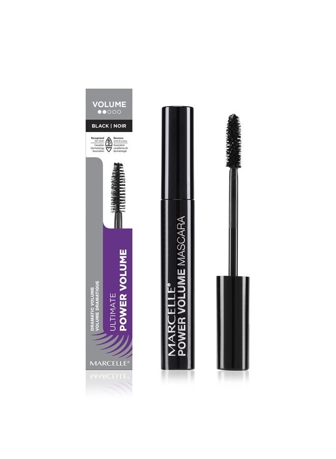 Marcelle Power Volume Mascara, Black, Hypoallergenic and Fragrance-Free, 8.5 mL - Image 1