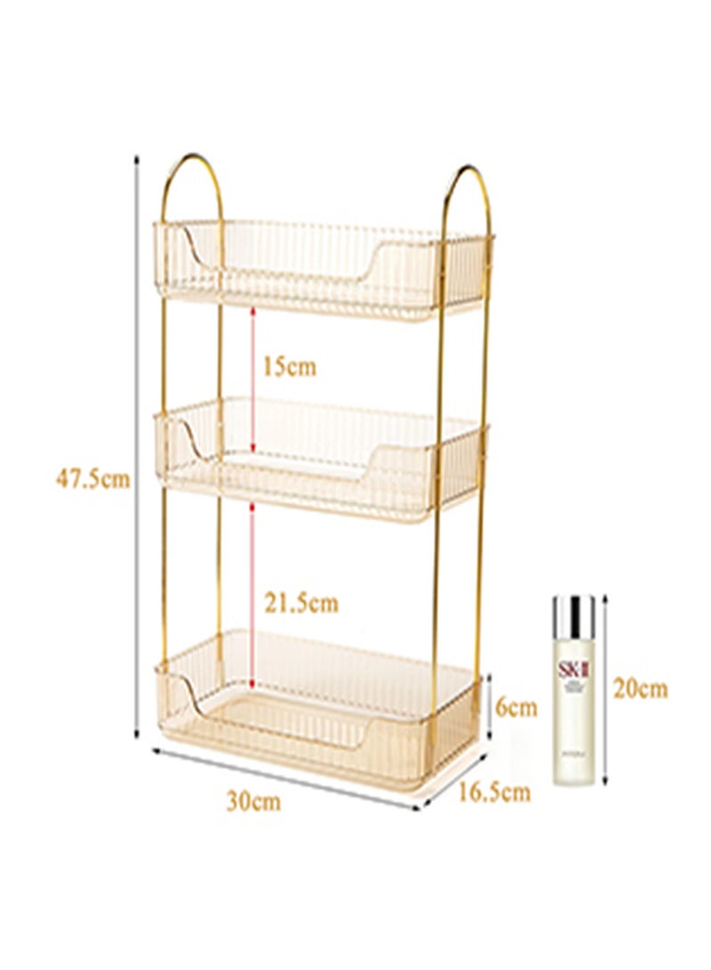 3-layer cosmetics storage box to store multi-layer perfume dresser, desktop skin care products storage rack  - Image 3