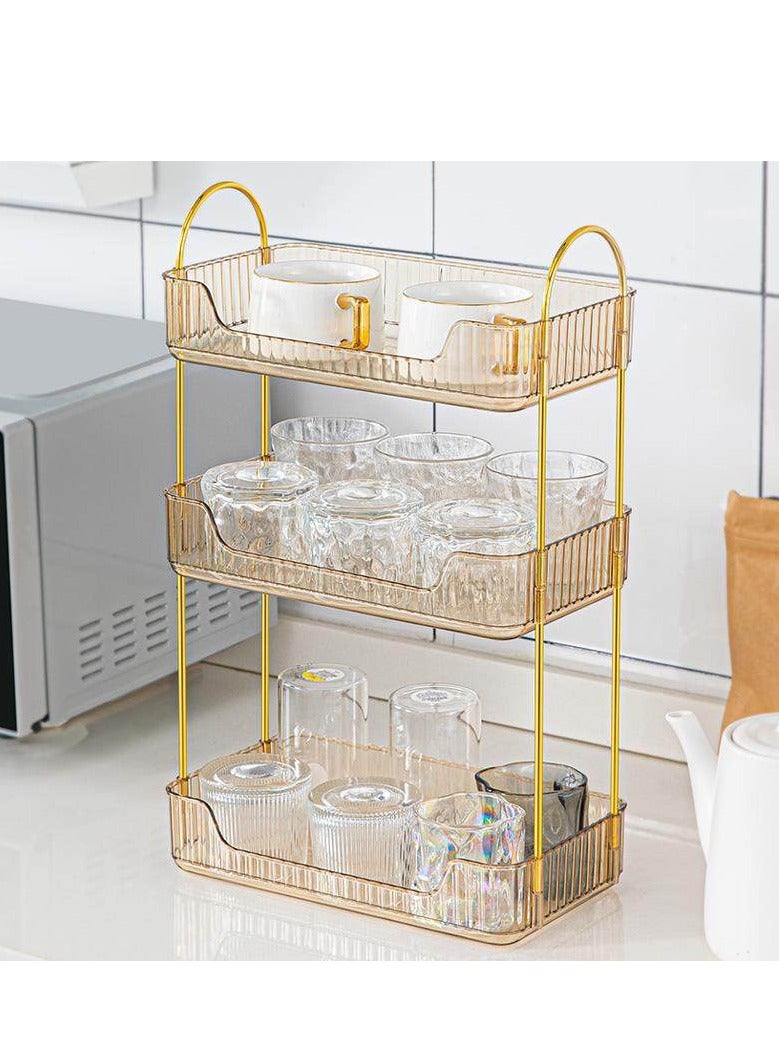 3-layer cosmetics storage box to store multi-layer perfume dresser, desktop skin care products storage rack  - Image 5