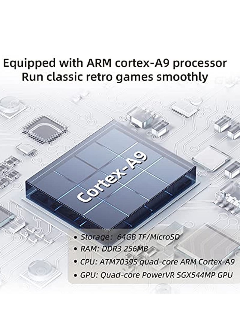 ANBERNIC  - RG35XX Handheld Game Console 3.5 Inch IPS Screen Linux System Retro Video Games Consoles Portable Pocket Video Player with 5000+ Games (Purple, 64G) - Image 1
