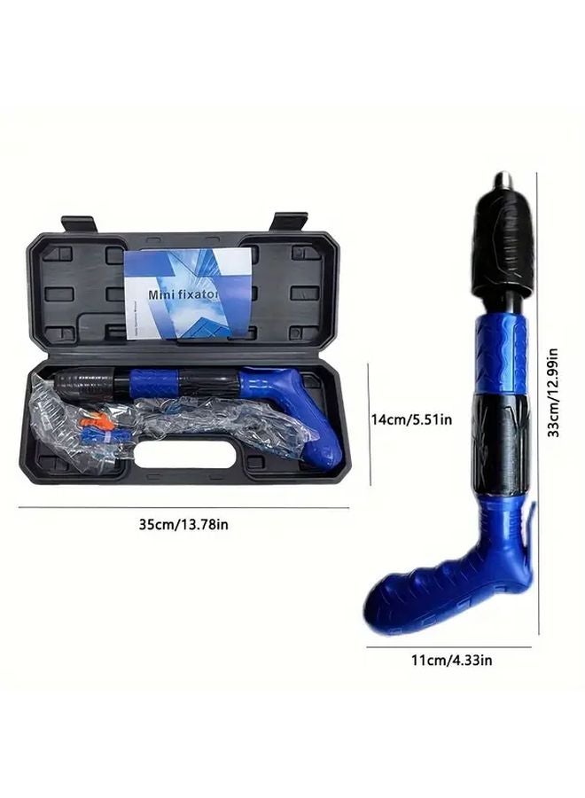مسدس دبابيس متعدد الوظائف أزرق بخمس سرعات قابلة للتعديل، مجموعة مسدس دبابيس صغير للجدران الأسمنتية والخرسانة وأعمال النجارة - Image 4