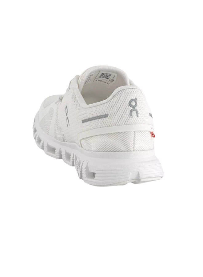 أون حذاء الجري ON Cloud 5 "أبيض بالكامل" - حذاء رياضي خفيف الوزن بتصميم مميز مع توسيد CloudTec® | تصميم بسيط باللون الأبيض بالكامل | راحة وأداء يومي | حذاء مشي وتدريب للجنسين، قابل للتهوية - Image 4