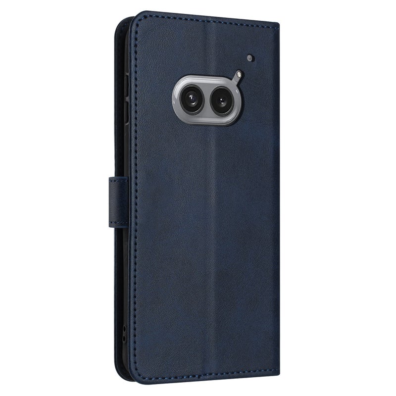 HuHa Protective Cover For Nothing Phone 2a / 2a Plus Solid Calf Texture Flip Leather Phone Case(Dark Blue) - Image 3