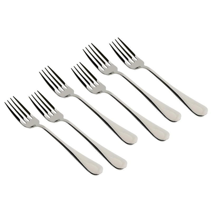 Meyer 6pcs HighGloss Stainless Steel Dinner Fork Set Durable CorrosionResistant NonToxic Heat and Stain Resistant I Length 205cm Thickness 2mm - Image 2