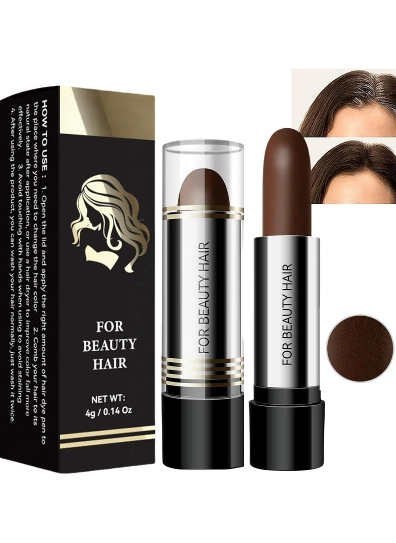 CMGTYYD Disposable Hair Dye Pen, Temporary Hair Dye Pen, Dark Brown-Colored Hair Dye Stick, Long-Lasting Fast Dyeing, Washable, High-Saturation Hair Covering, Diy Hair Style Dye Color-Filling Stick  - Image 1