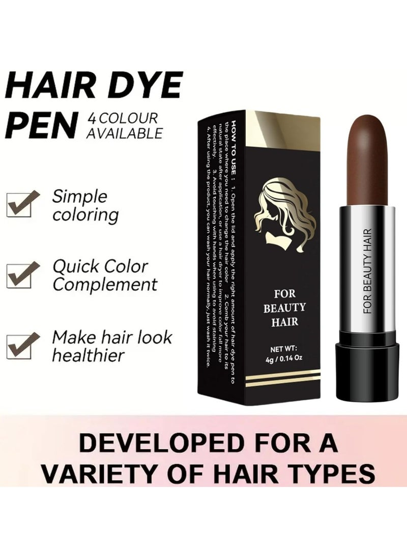 CMGTYYD Disposable Hair Dye Pen, Temporary Hair Dye Pen, Dark Brown-Colored Hair Dye Stick, Long-Lasting Fast Dyeing, Washable, High-Saturation Hair Covering, Diy Hair Style Dye Color-Filling Stick  - Image 3