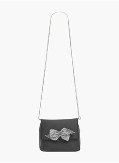 MISSY Womens Missy Bow Embellished Crossbody Bag With Chain Strap And Flap Closure  - Image 2