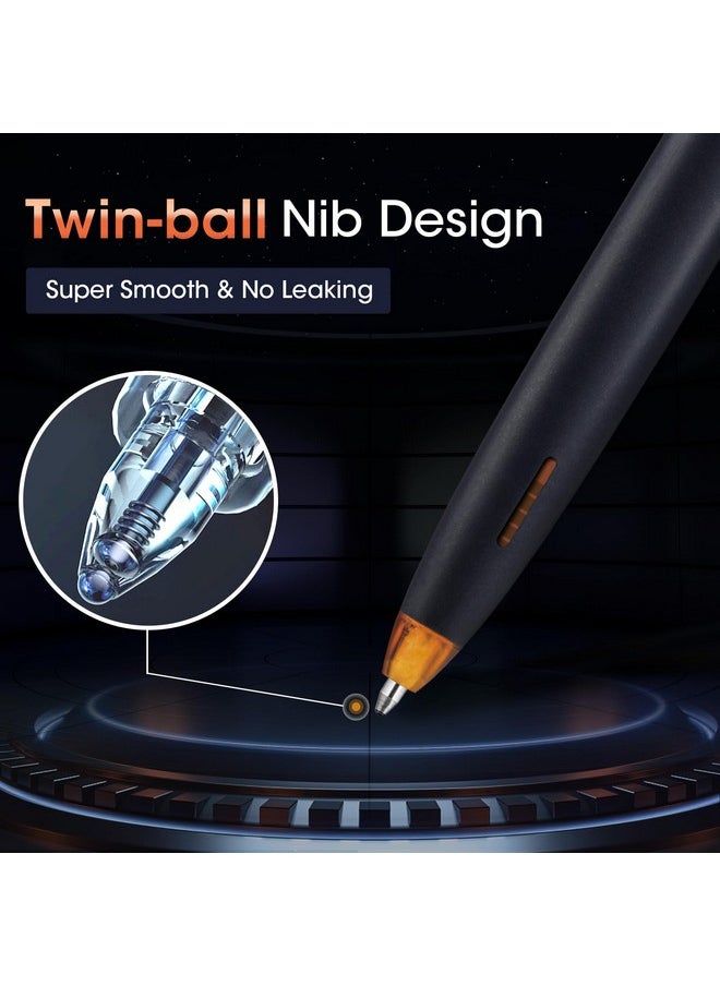 Retractable Gel Ink Pens: 0.5Mm Fine Point Pen Multicolor No Smear & Smudge For Journaling Sketching Drawing Extra Smooth Writing Non Bleed Silent Click Pen Set 8Ct - Assorted Colors