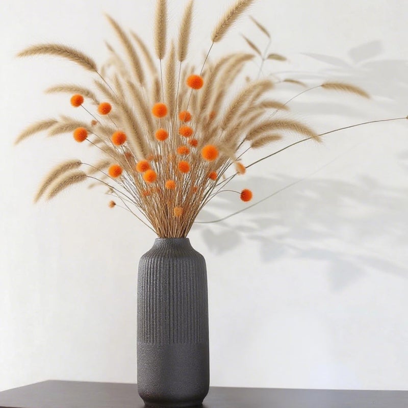 Aphse Black Ceramic Vase, Flower Vase in Nordic Style, Black Vases for Pampas Grass, Large Boho Decor Matt 10 Inch,Vases Home Decor for Centerpieces Table Entryway Shelf - Image 3