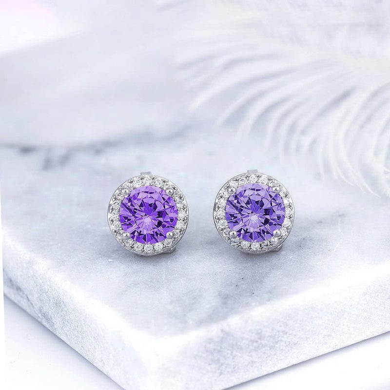 YOQUCOL 8MM Cubic Zirconia Crystal Clip On Stud Earrings Round Non Pierced Earrings for Women - Image 5