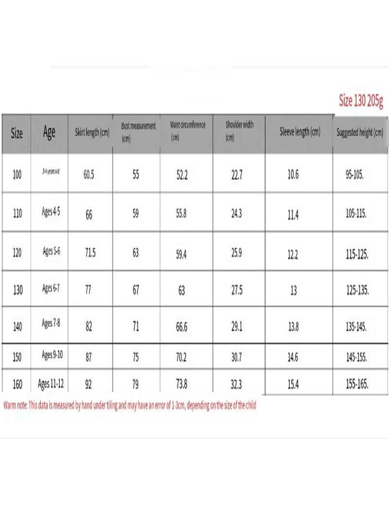 Loquat Children's Role Play Cosplay Costume Dress DJS51 flared long-sleeved skirt Red/White  - Image 2
