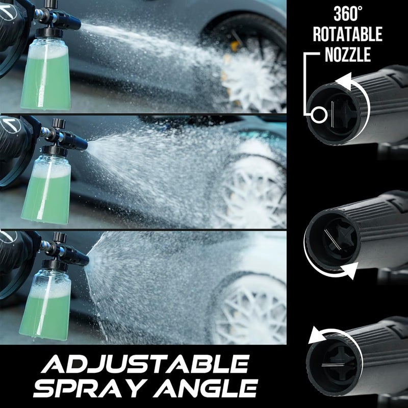 VIKING Professional Foam Cannon for Car with Adjustable Spray Nozzle, 1.1 Liter Canister - Image 4