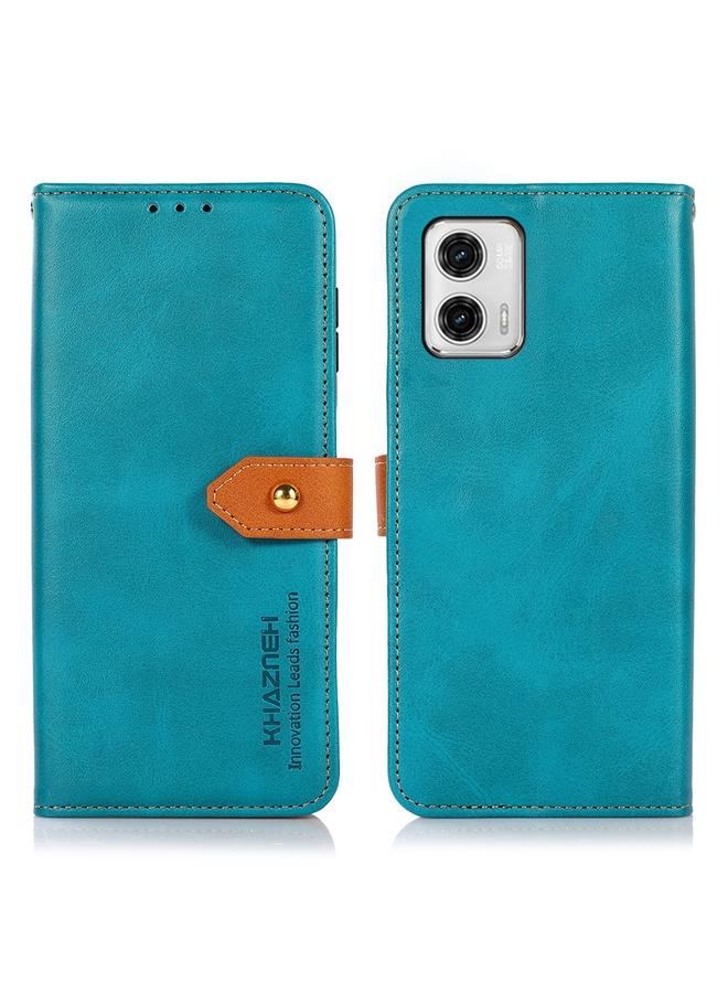 S-TOP Case For Motorola Moto G73 5G KHAZNEH Dual-color Cowhide Texture Flip Leather Phone Case - Image 1