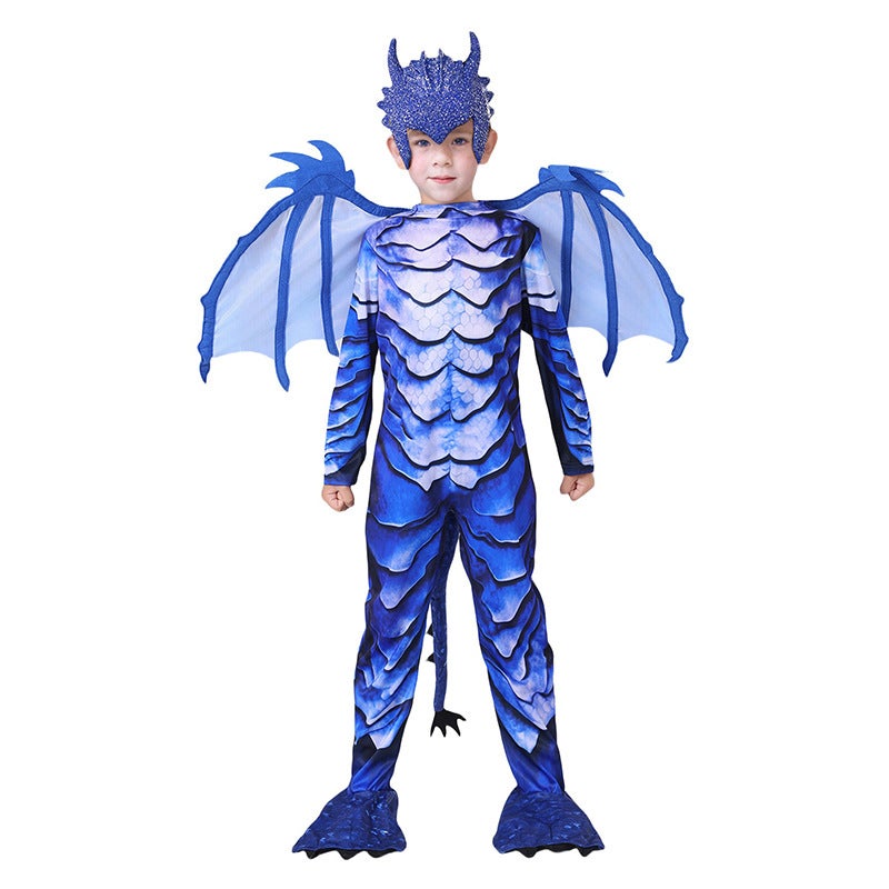 New Halloween Kids Dragon Knight Cosplay Costume Frost Dragon Knight