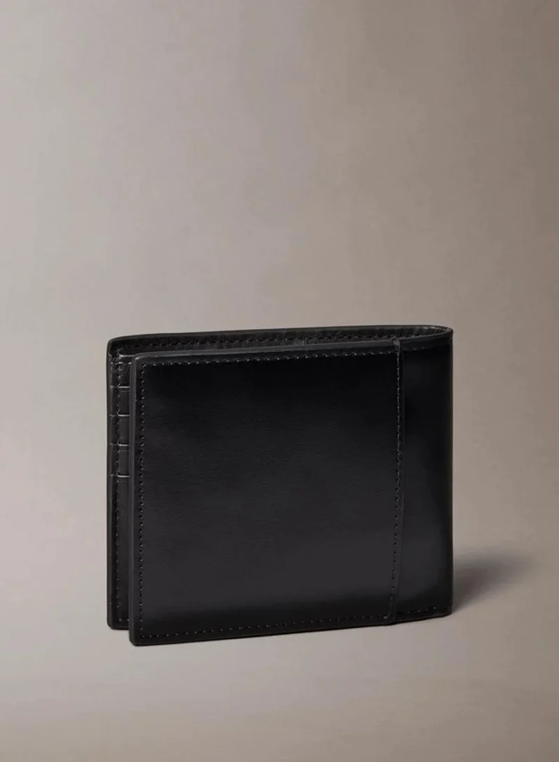 Calvin Klein Black Embossed Logo Leather Billfold Wallet for Men | Best Price UAE