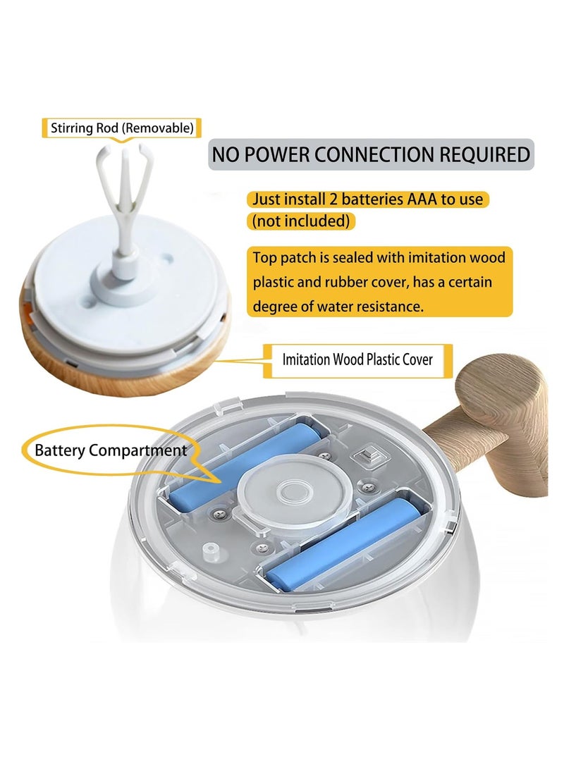 ميكسد الذاتي يحرك كأس ، كأس الكهربائية يحرك الذاتي يحرك فنجان القهوة زجاج البورسليكات عالية يحرك فنجان القهوة الدوارة مكتب المنزل السفر يحرك كأس ينطبق على القهوة / الحليب / مسحوق البروتين - Image 3