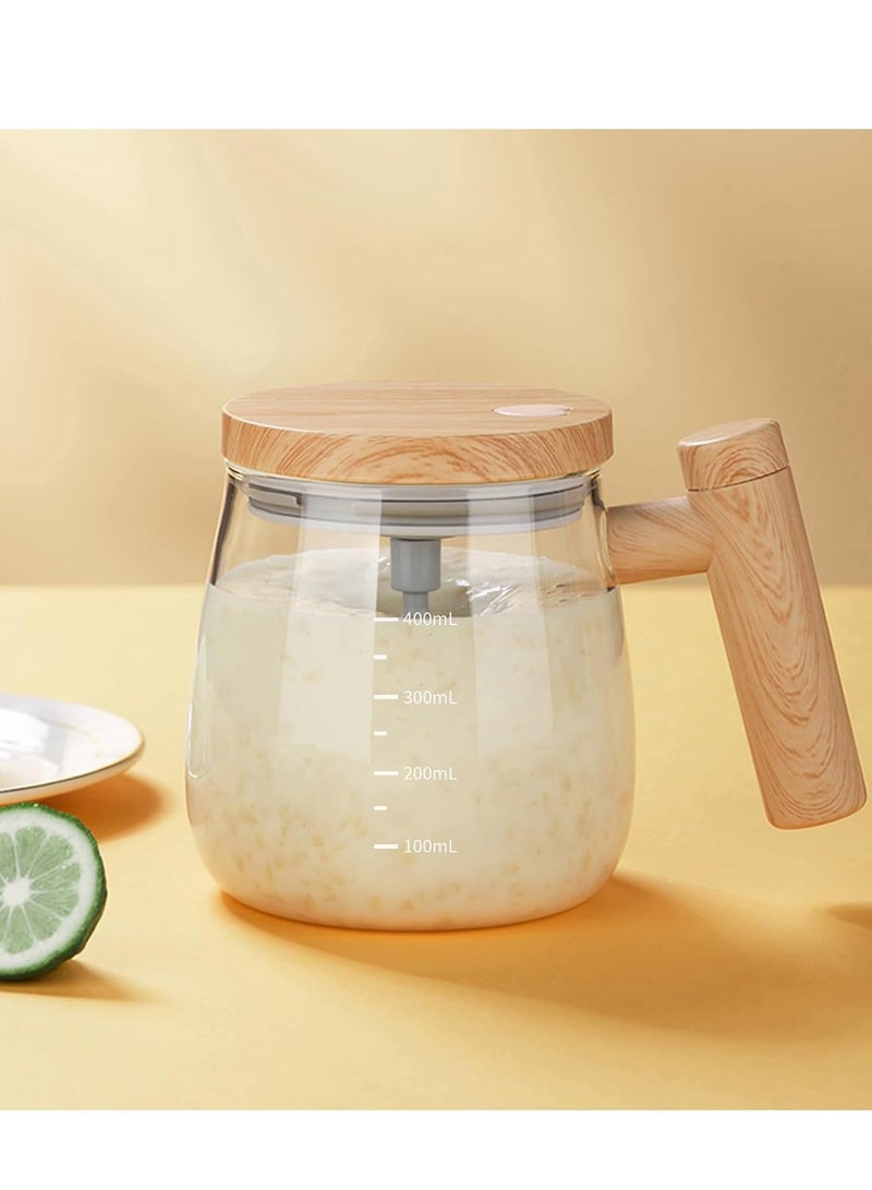 ميكسد الذاتي يحرك كأس ، كأس الكهربائية يحرك الذاتي يحرك فنجان القهوة زجاج البورسليكات عالية يحرك فنجان القهوة الدوارة مكتب المنزل السفر يحرك كأس ينطبق على القهوة / الحليب / مسحوق البروتين - Image 1