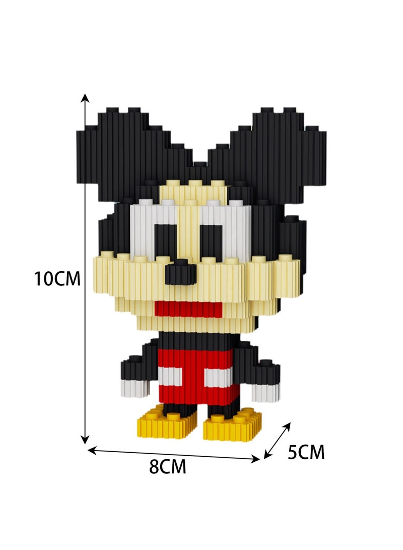 Miniature Small Particle Puzzle Building Blocks Gift Children's Educational Toy Puzzle (Black Mouse)  - Image 2