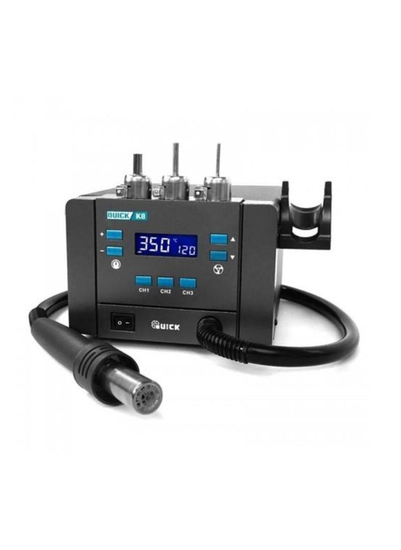 QUICK QUICK 2022 New 1000W K8 Lead-Free Hot Air SMD Rework Station Soldering Station Power For Repair Mobile Phone IC Chips Welding 