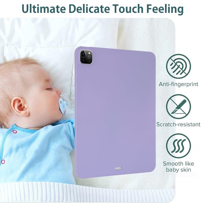 For Ipad Mini 5 / 4 / 3 / 2 Oil Spray Skin-Friendly Tpu Tablet Case(Purple) - Image 5