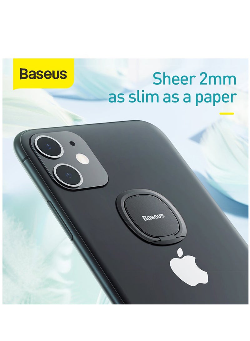 Baseus Cell Phone Ring Holder, Slimmest Phone Grip 360 Degree Rotation Metal Finger Grip Adjustable Cellphone Stand for Magnetic Car Mount Compatible with iPhone, Galaxy, Pixel and More Smartphone Rose Gold - Image 2