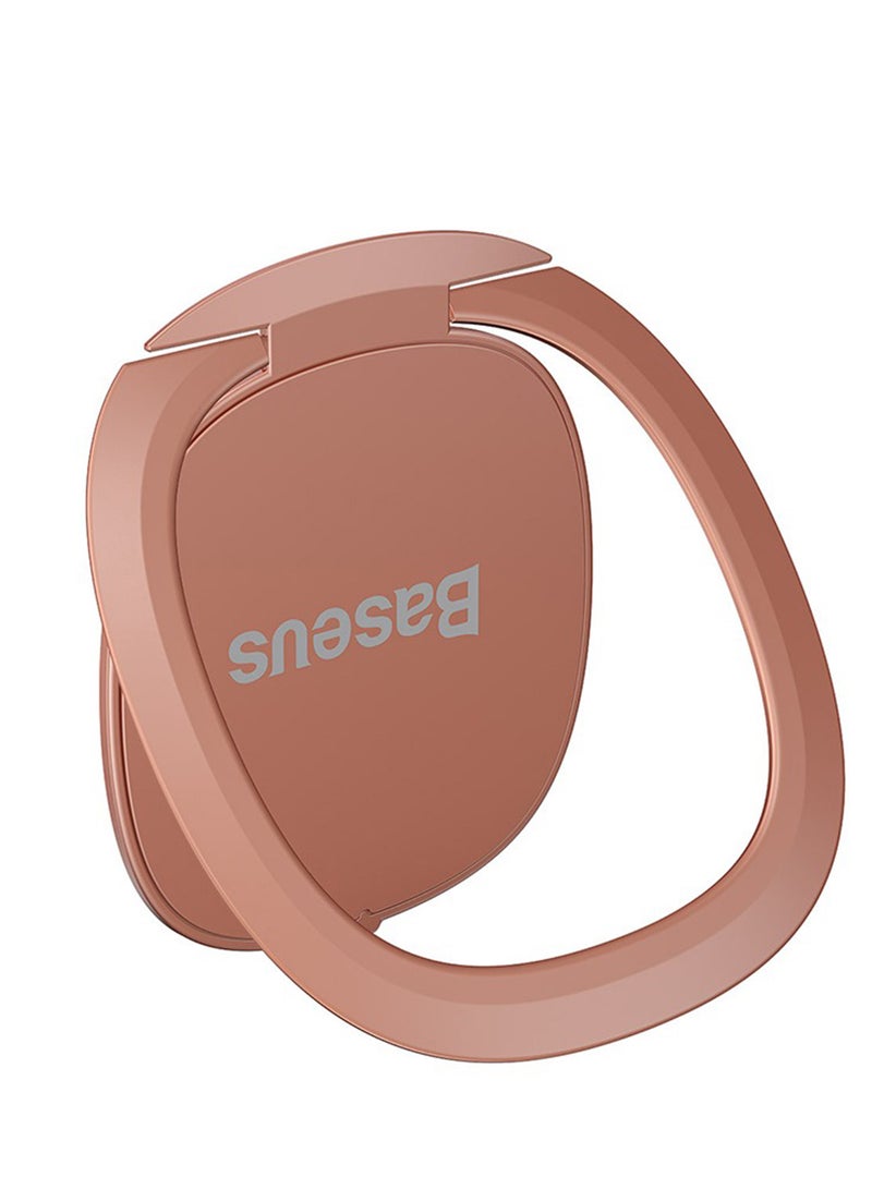 Baseus Cell Phone Ring Holder, Slimmest Phone Grip 360 Degree Rotation Metal Finger Grip Adjustable Cellphone Stand for Magnetic Car Mount Compatible with iPhone, Galaxy, Pixel and More Smartphone Rose Gold - Image 1